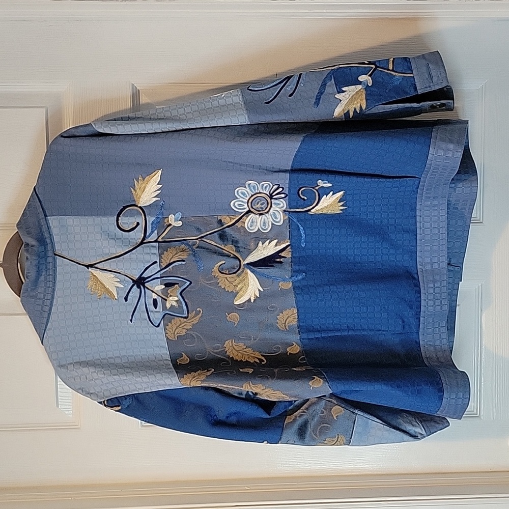 Indigo Moon Patchwork Embroidered Jacket - image 5